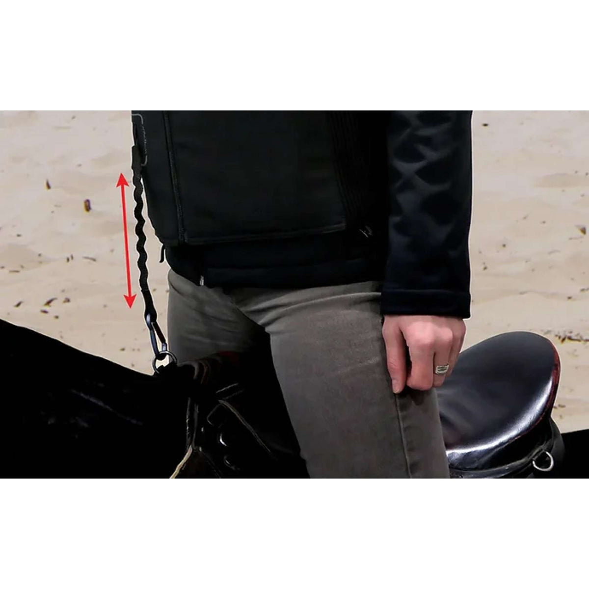 Segura Equitation Corda di Fissaggio Elastiek Nero