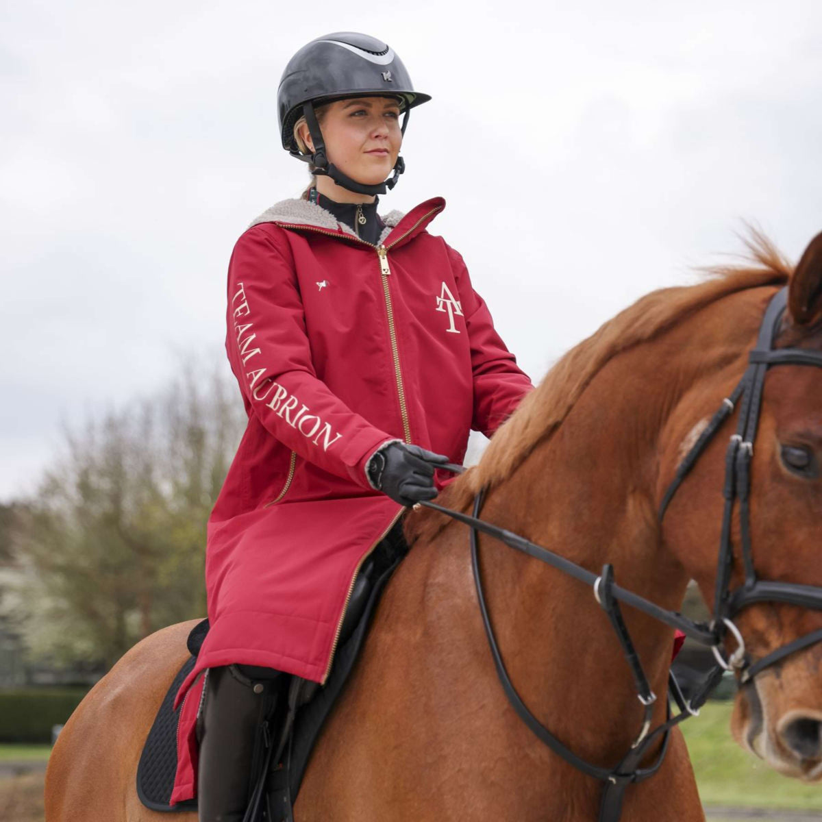 Aubrion by Shires Giacca Team All Weather Rosso