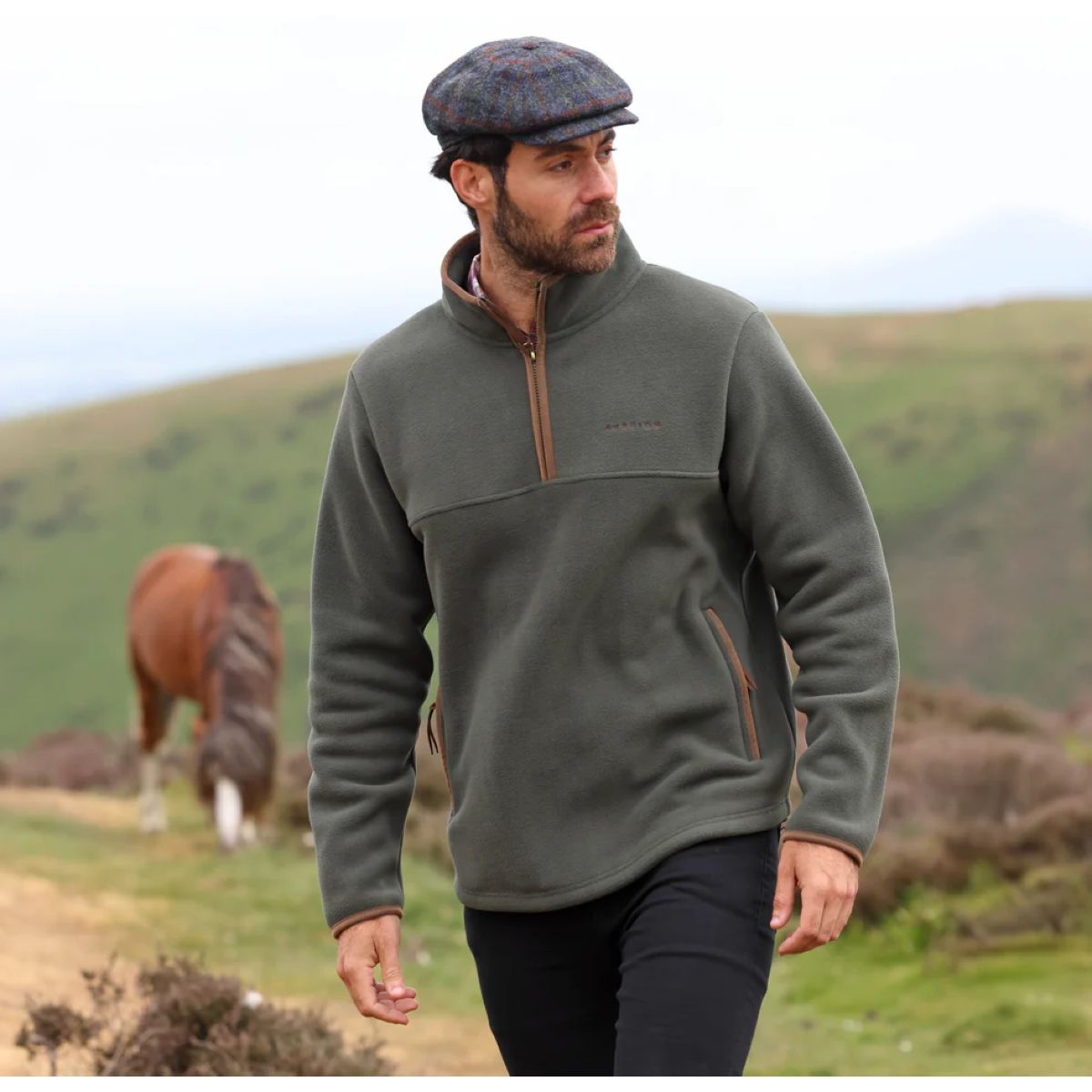 Aubrion by Shires Maglione Original Fleece Uomini Verde