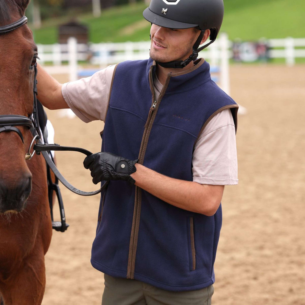 Aubrion by Shires Gilet Original Fleece Uomini Navy