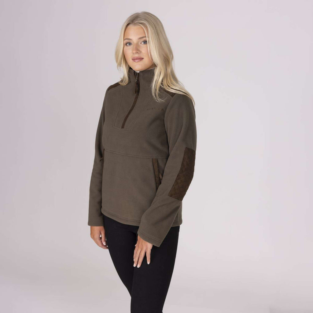 Aubrion by Shires Maglione Heritage Fleece Oliva scura