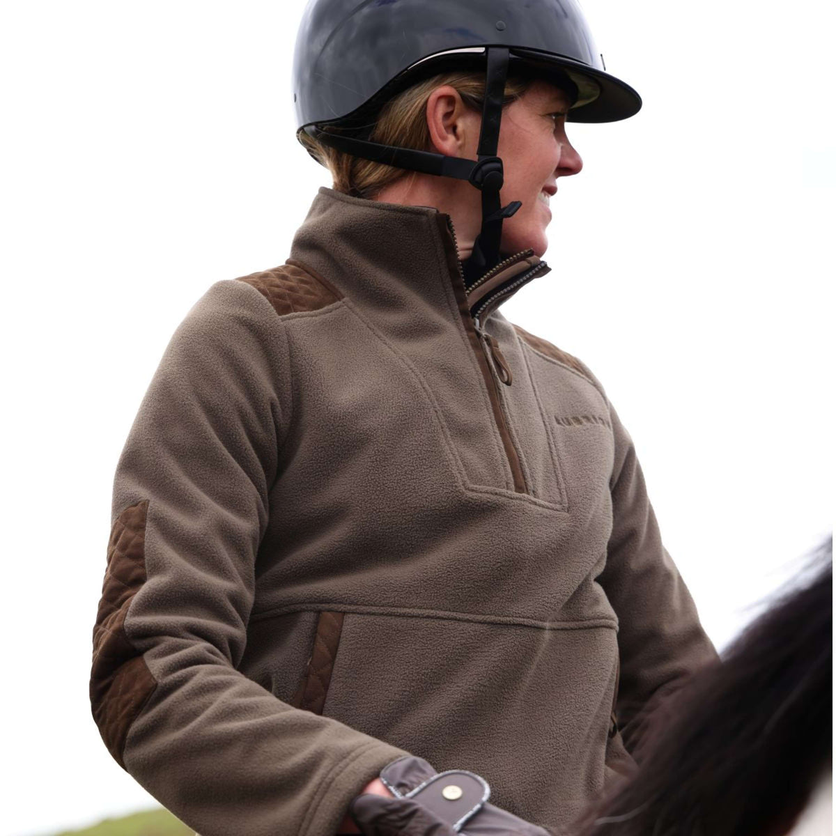Aubrion by Shires Maglione Heritage Fleece Oliva scura