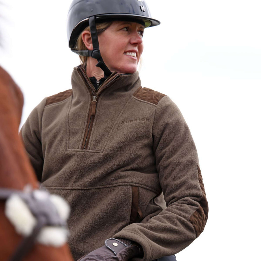 Aubrion by Shires Maglione Heritage Fleece Oliva scura
