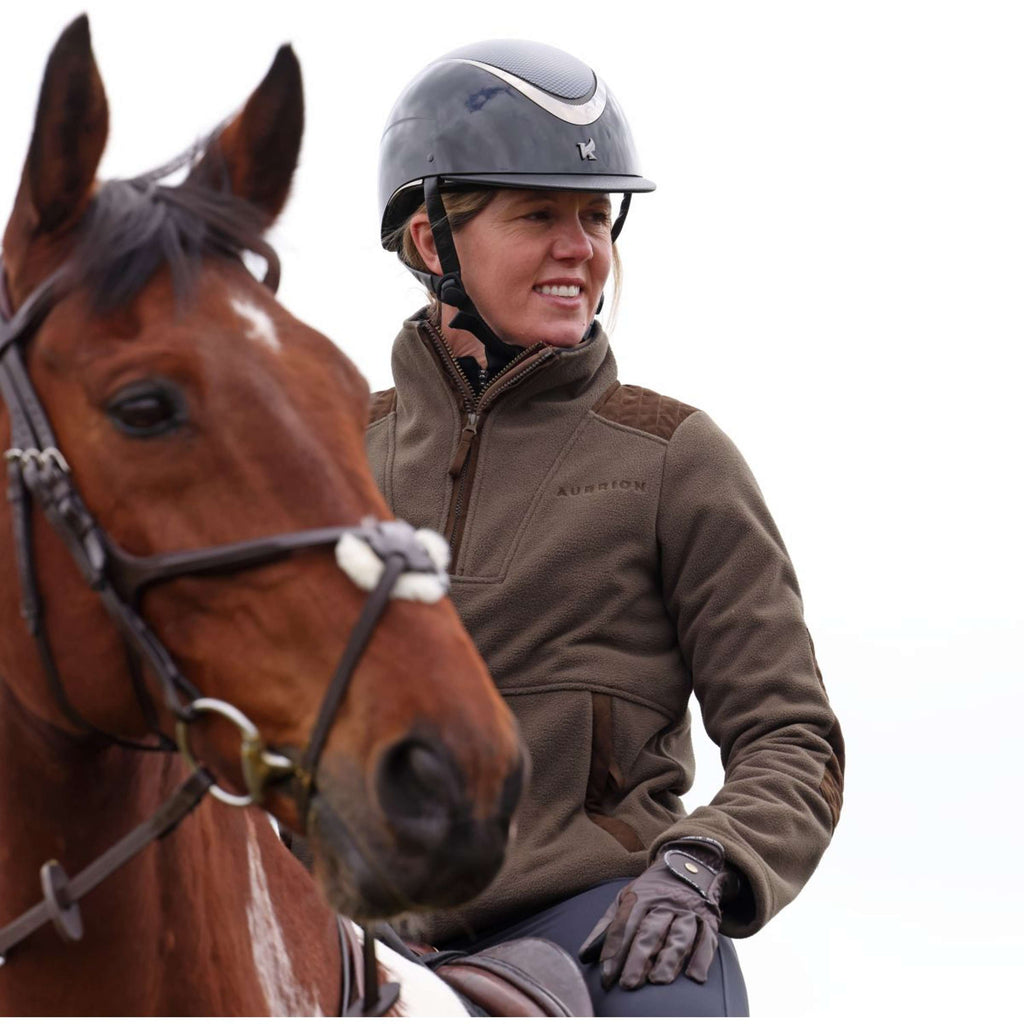 Aubrion by Shires Maglione Heritage Fleece Oliva scura