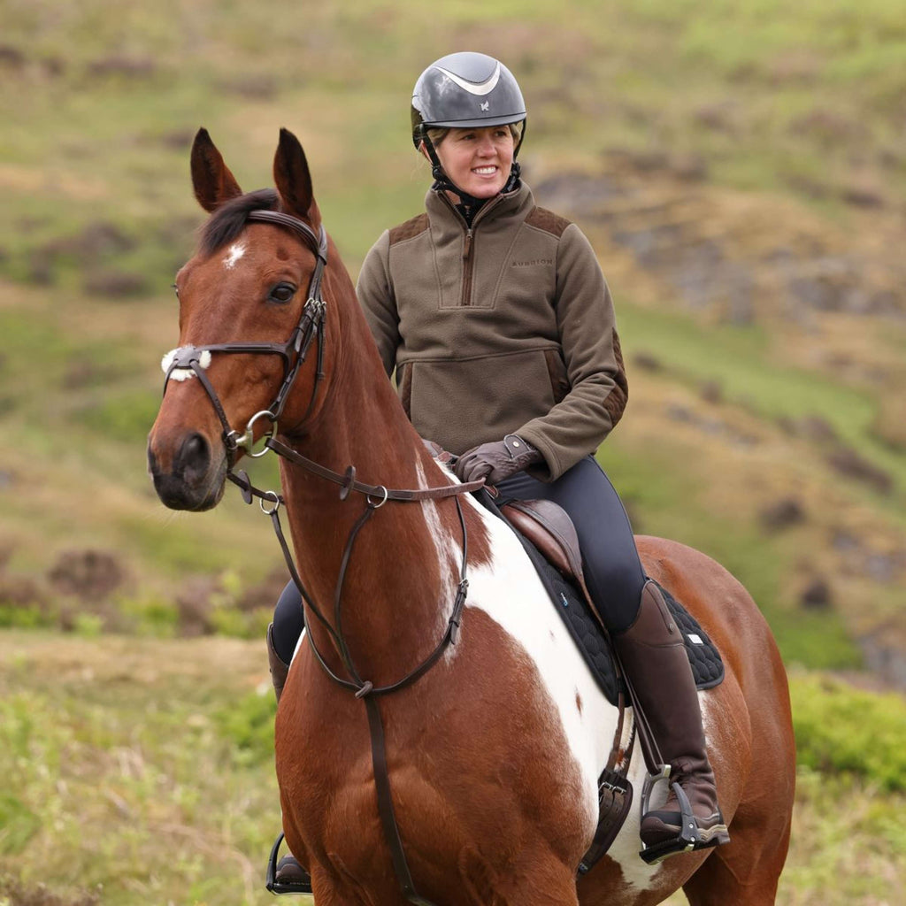 Aubrion by Shires Maglione Heritage Fleece Oliva scura