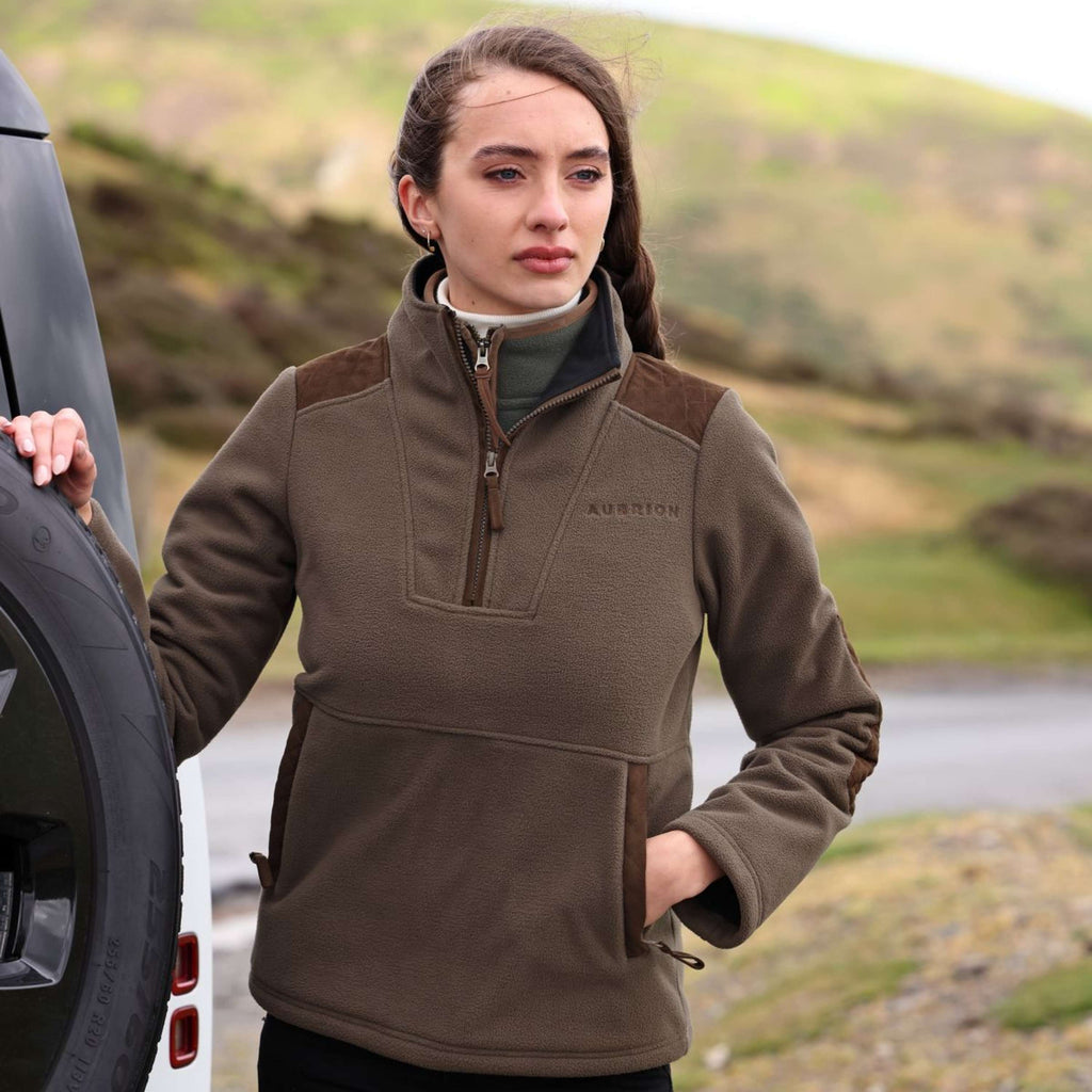 Aubrion by Shires Maglione Heritage Fleece Oliva scura