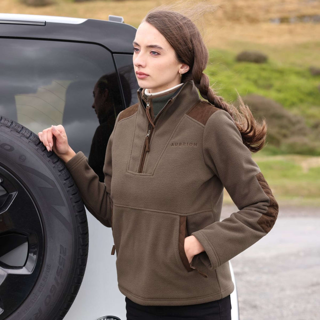 Aubrion by Shires Maglione Heritage Fleece Oliva scura