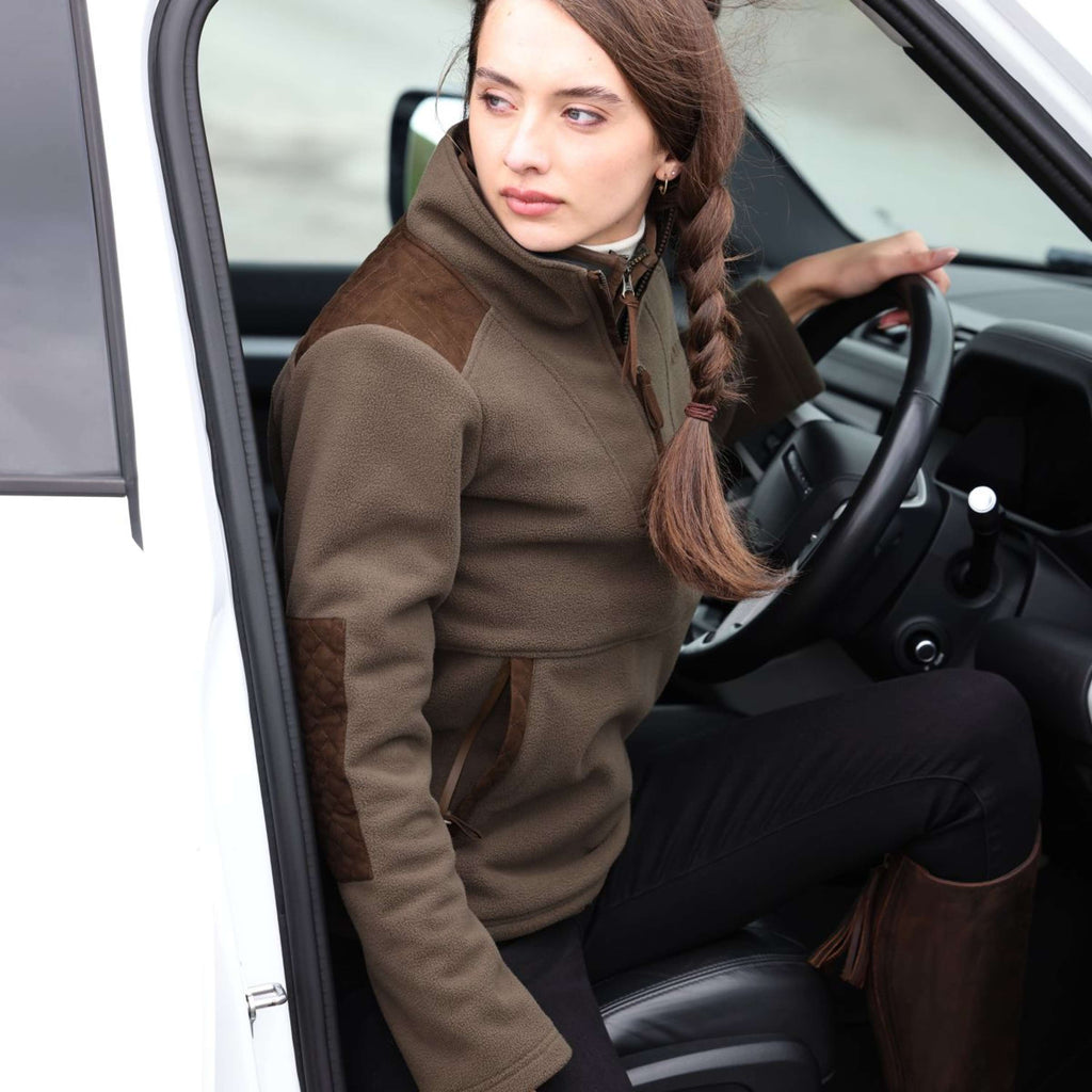 Aubrion by Shires Maglione Heritage Fleece Oliva scura