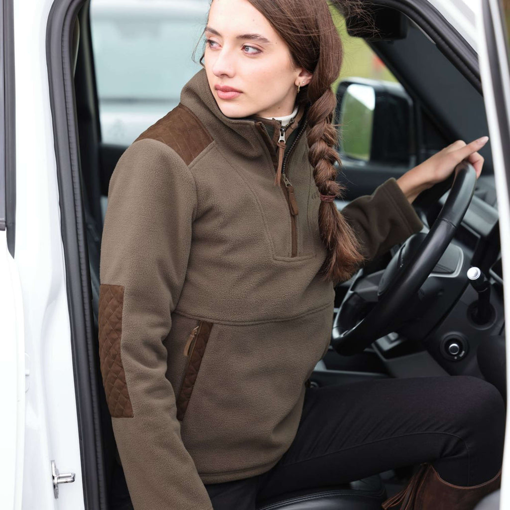 Aubrion by Shires Maglione Heritage Fleece Oliva scura
