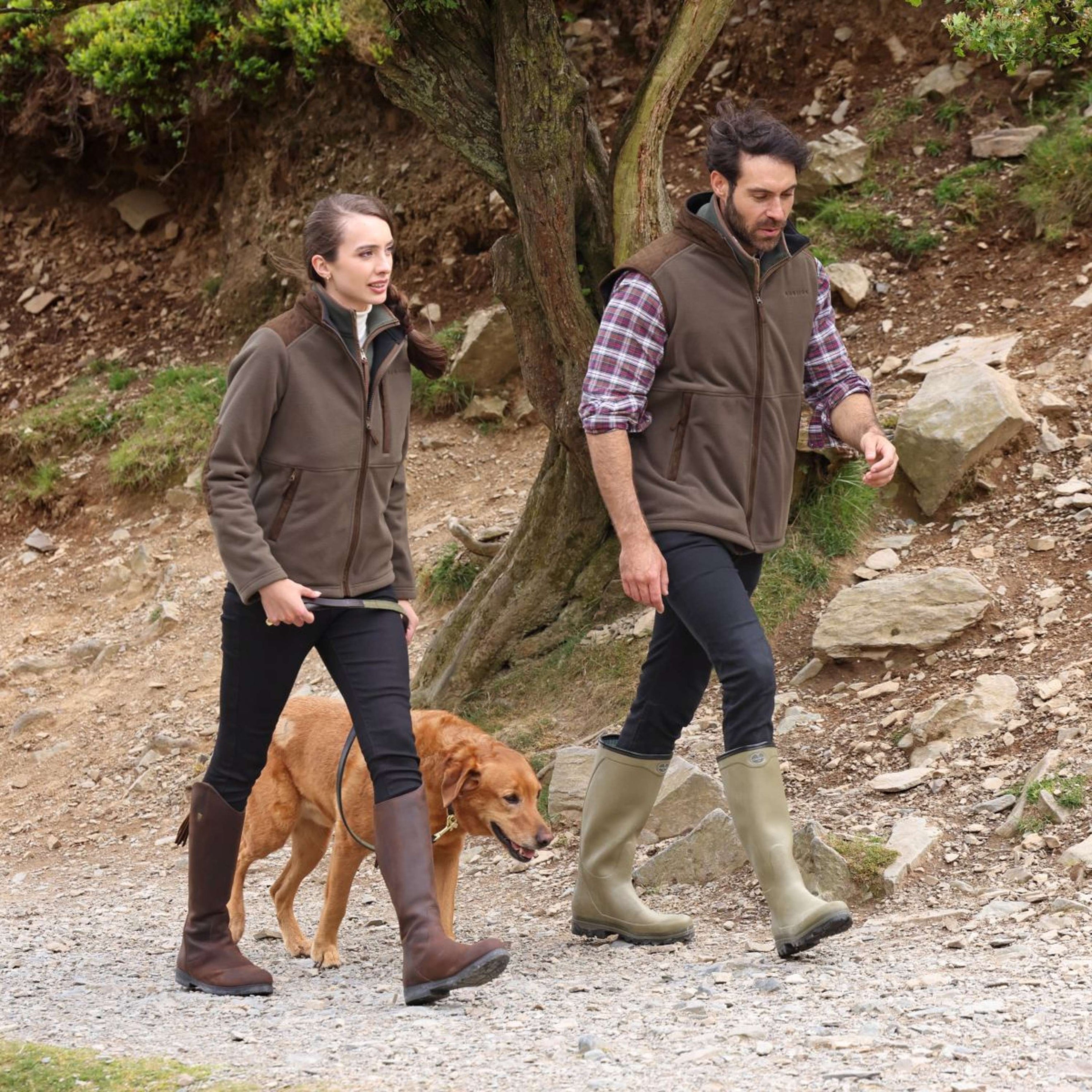 Aubrion by Shires Felpa con cappuccio e zip Heritage Fleece Oliva scura