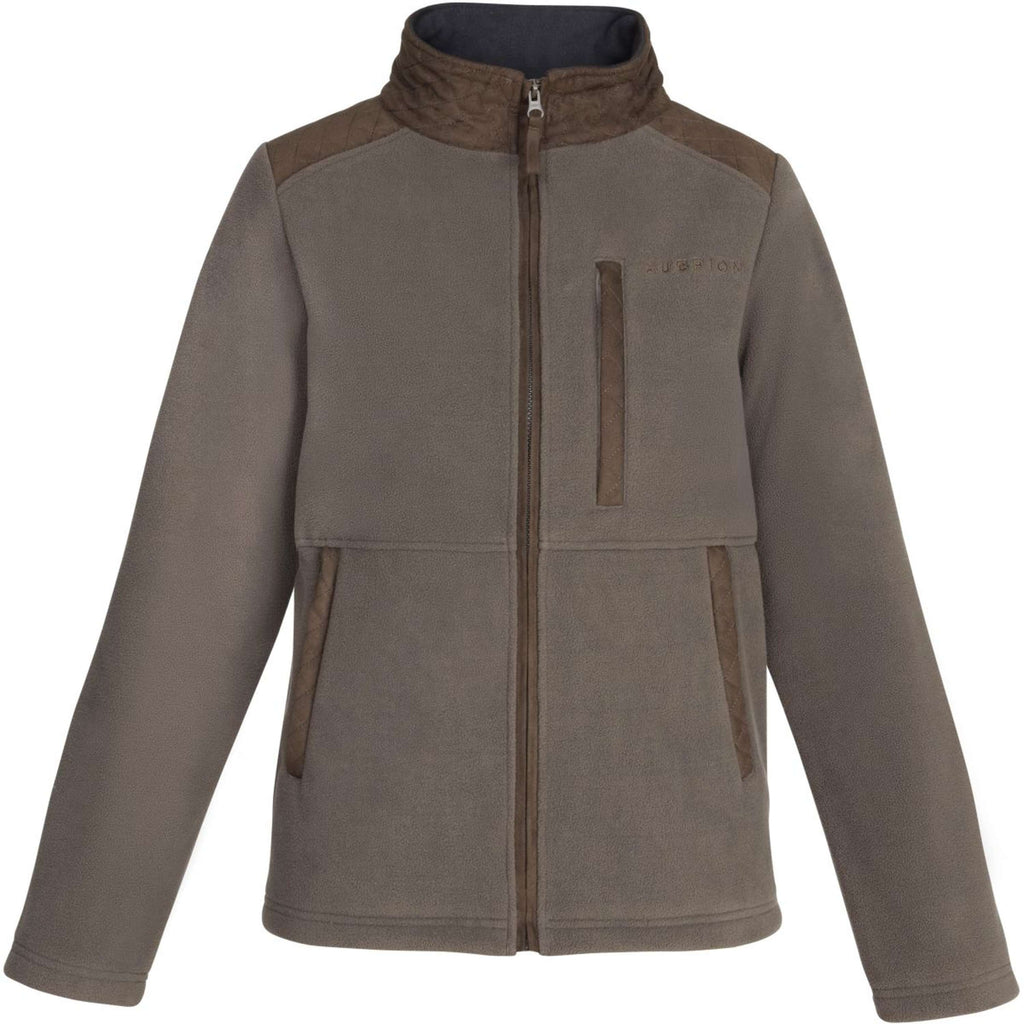 Aubrion by Shires Felpa con cappuccio e zip Heritage Fleece Oliva scura