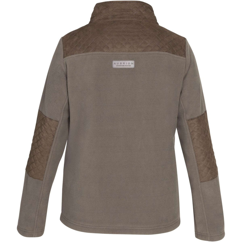 Aubrion by Shires Felpa con cappuccio e zip Heritage Fleece Oliva scura