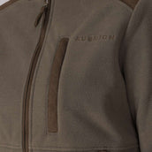 Aubrion by Shires Felpa con cappuccio e zip Heritage Fleece Oliva scura