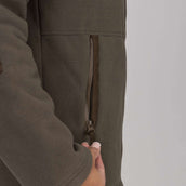 Aubrion by Shires Felpa con cappuccio e zip Heritage Fleece Oliva scura