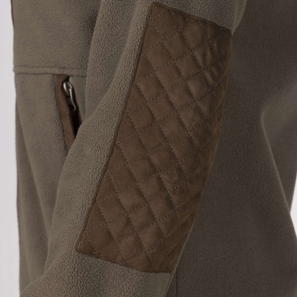 Aubrion by Shires Felpa con cappuccio e zip Heritage Fleece Oliva scura