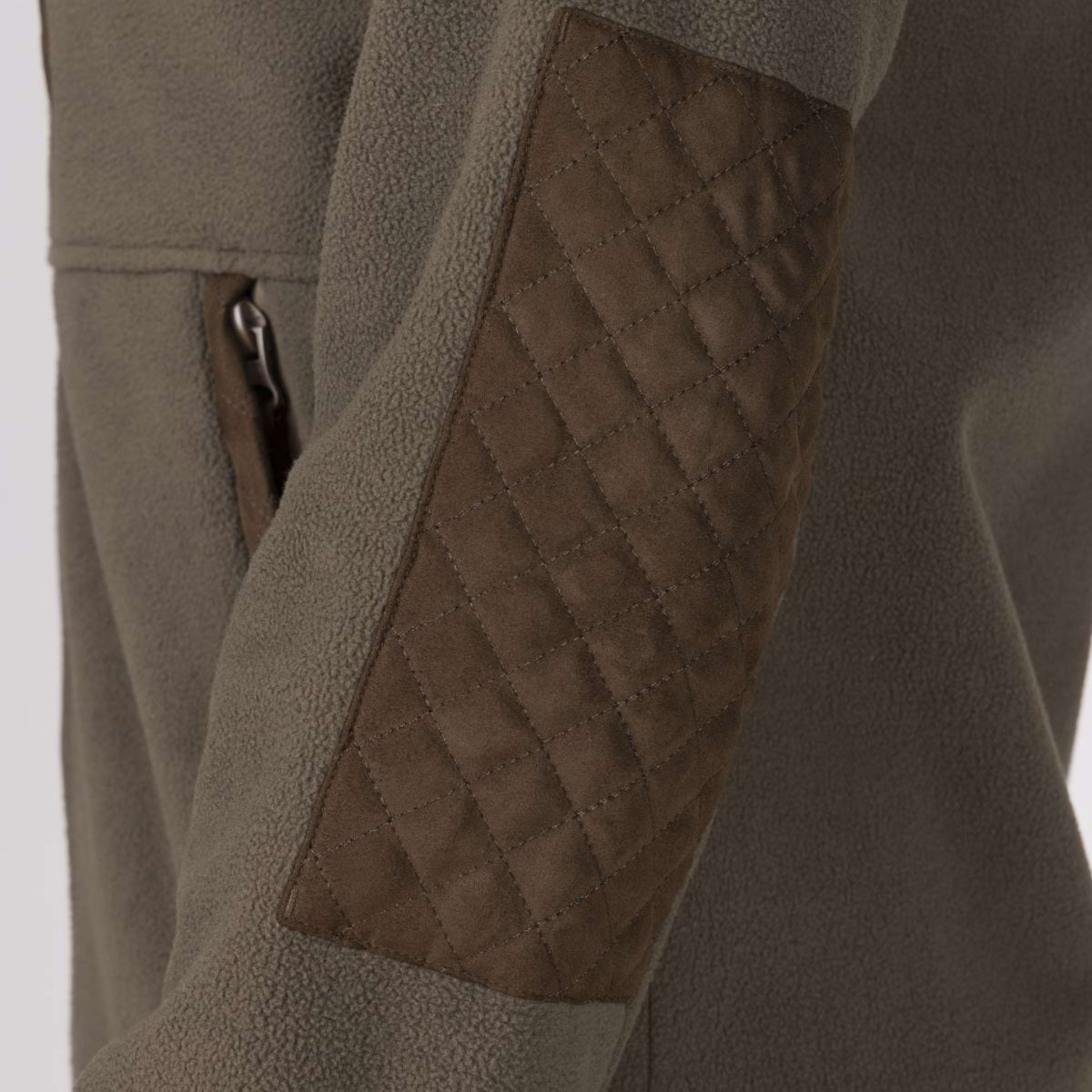 Aubrion by Shires Felpa con cappuccio e zip Heritage Fleece Oliva scura