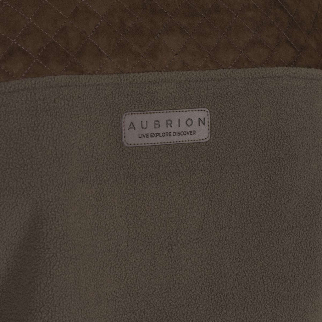 Aubrion by Shires Felpa con cappuccio e zip Heritage Fleece Oliva scura