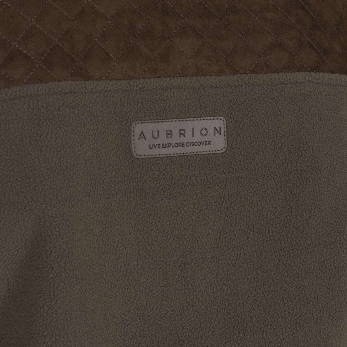 Aubrion by Shires Felpa con cappuccio e zip Heritage Fleece Oliva scura