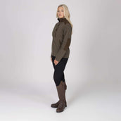 Aubrion by Shires Felpa con cappuccio e zip Heritage Fleece Oliva scura