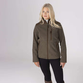 Aubrion by Shires Felpa con cappuccio e zip Heritage Fleece Oliva scura