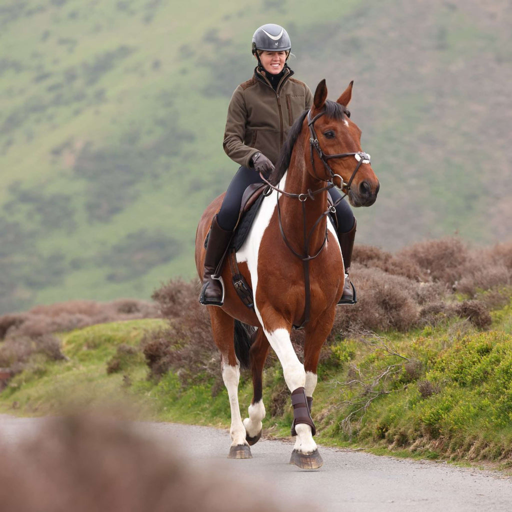 Aubrion by Shires Felpa con cappuccio e zip Heritage Fleece Oliva scura