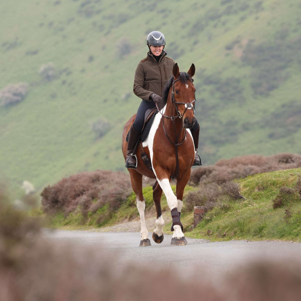 Aubrion by Shires Felpa con cappuccio e zip Heritage Fleece Oliva scura