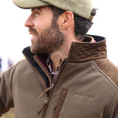 Aubrion by Shires Felpa con cappuccio e zip Heritage Fleece Oliva scura