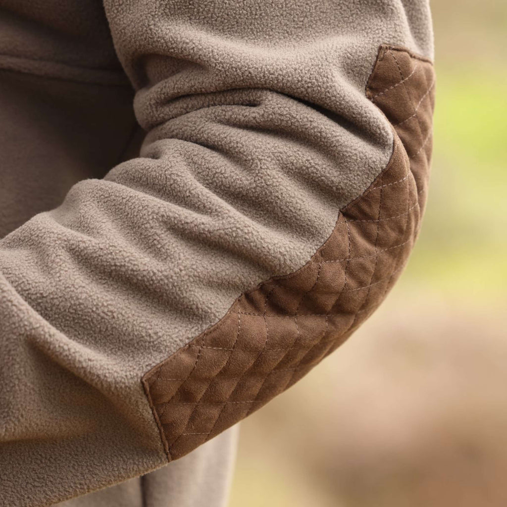 Aubrion by Shires Felpa con cappuccio e zip Heritage Fleece Oliva scura
