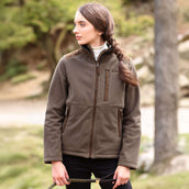 Aubrion by Shires Felpa con cappuccio e zip Heritage Fleece Oliva scura