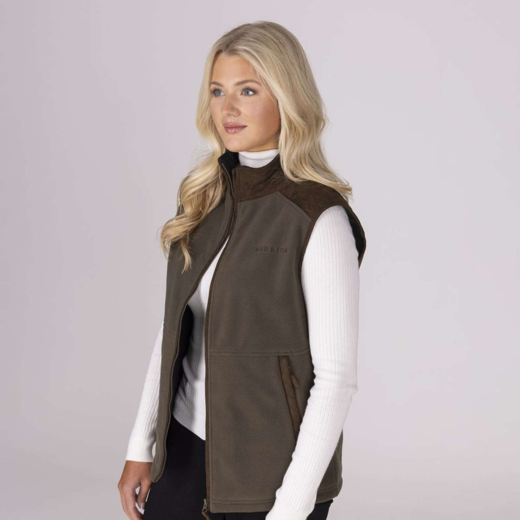 Aubrion by Shires Gilet Heritage Fleece Oliva scura