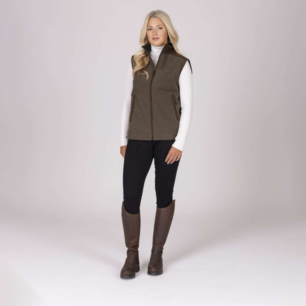 Aubrion by Shires Gilet Heritage Fleece Oliva scura