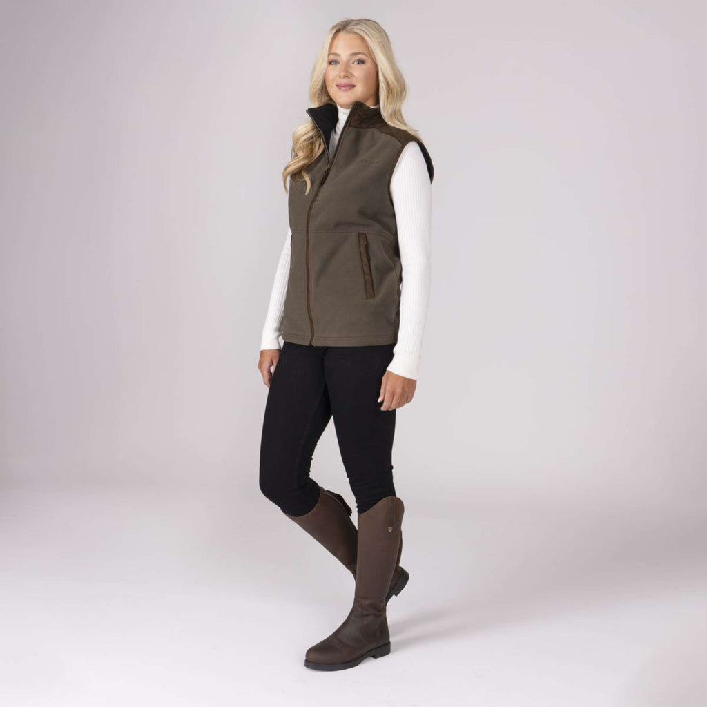 Aubrion by Shires Gilet Heritage Fleece Oliva scura