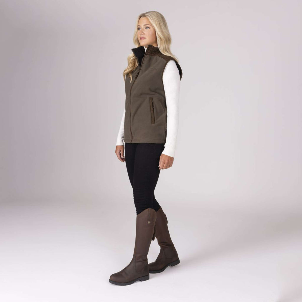 Aubrion by Shires Gilet Heritage Fleece Oliva scura