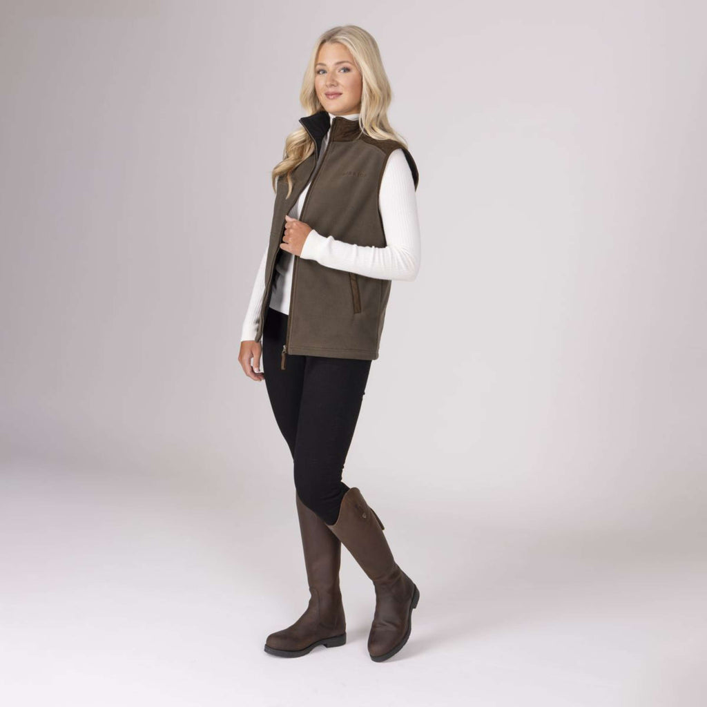 Aubrion by Shires Gilet Heritage Fleece Oliva scura