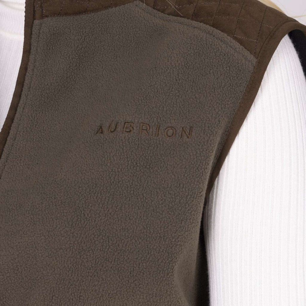 Aubrion by Shires Gilet Heritage Fleece Oliva scura