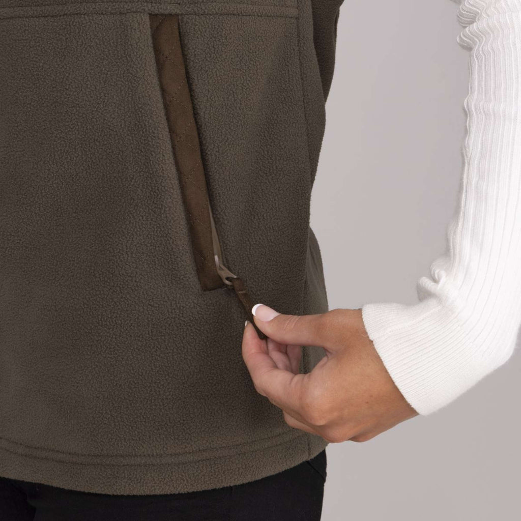 Aubrion by Shires Gilet Heritage Fleece Oliva scura
