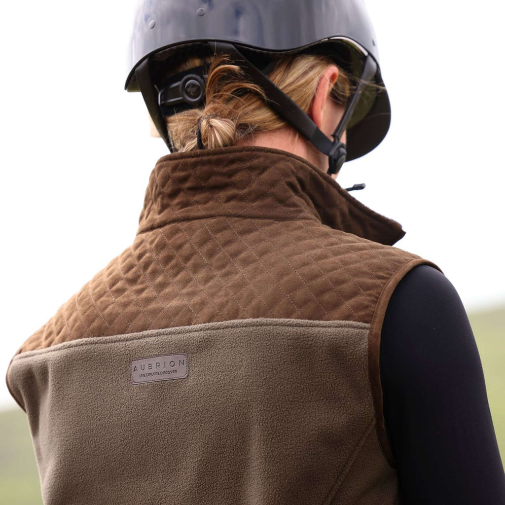 Aubrion by Shires Gilet Heritage Fleece Oliva scura