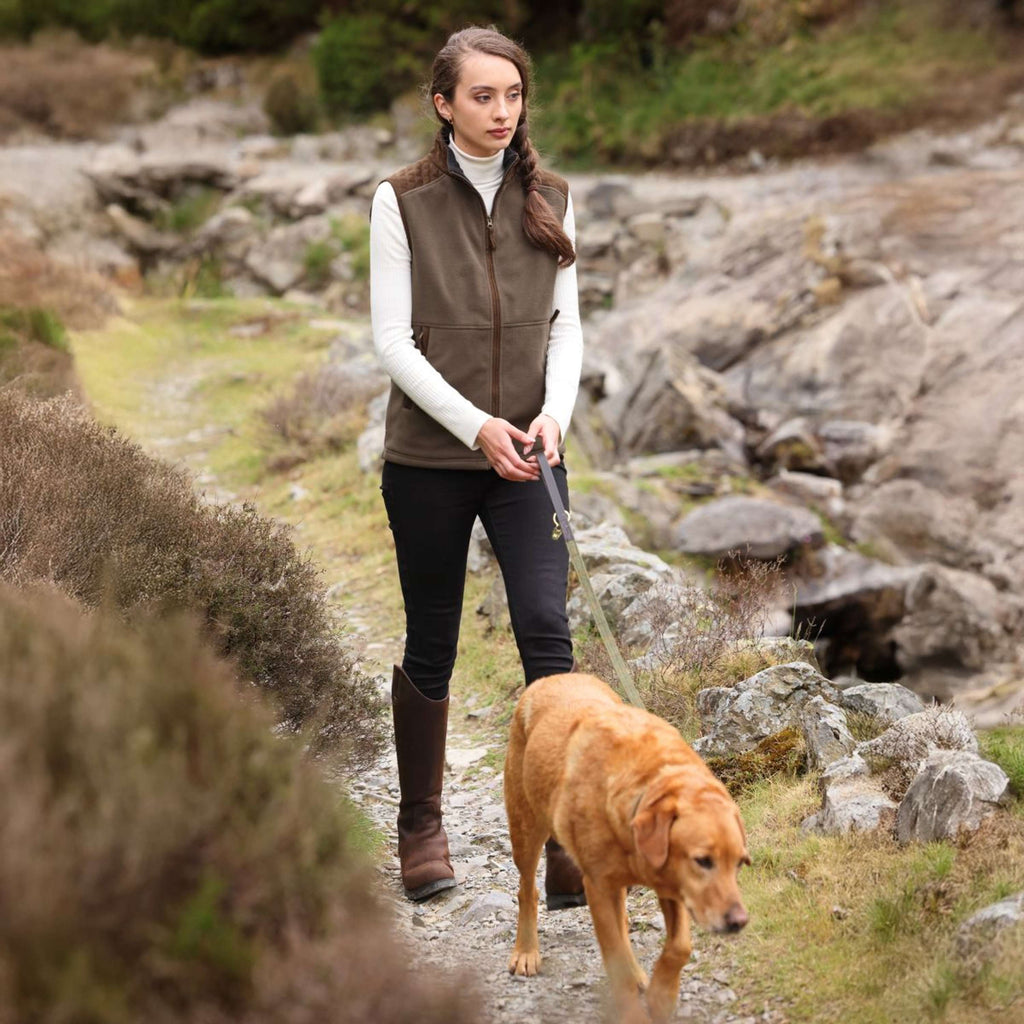 Aubrion by Shires Gilet Heritage Fleece Oliva scura