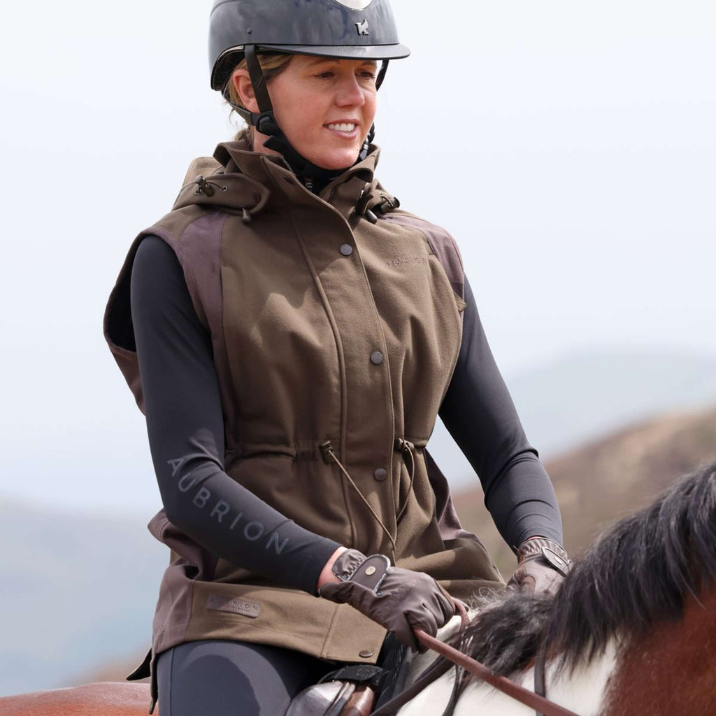 Aubrion by Shires Gilet Heritage Oliva scura