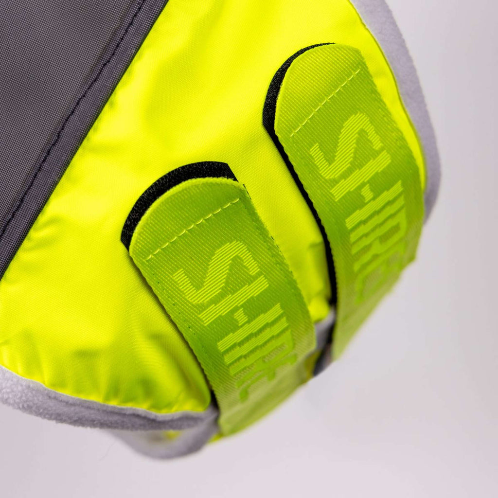 FlyGuard by Shires Maschera per Mosche Pro Hi-Viz Fine Mesh con Orecchie Giallo fluo