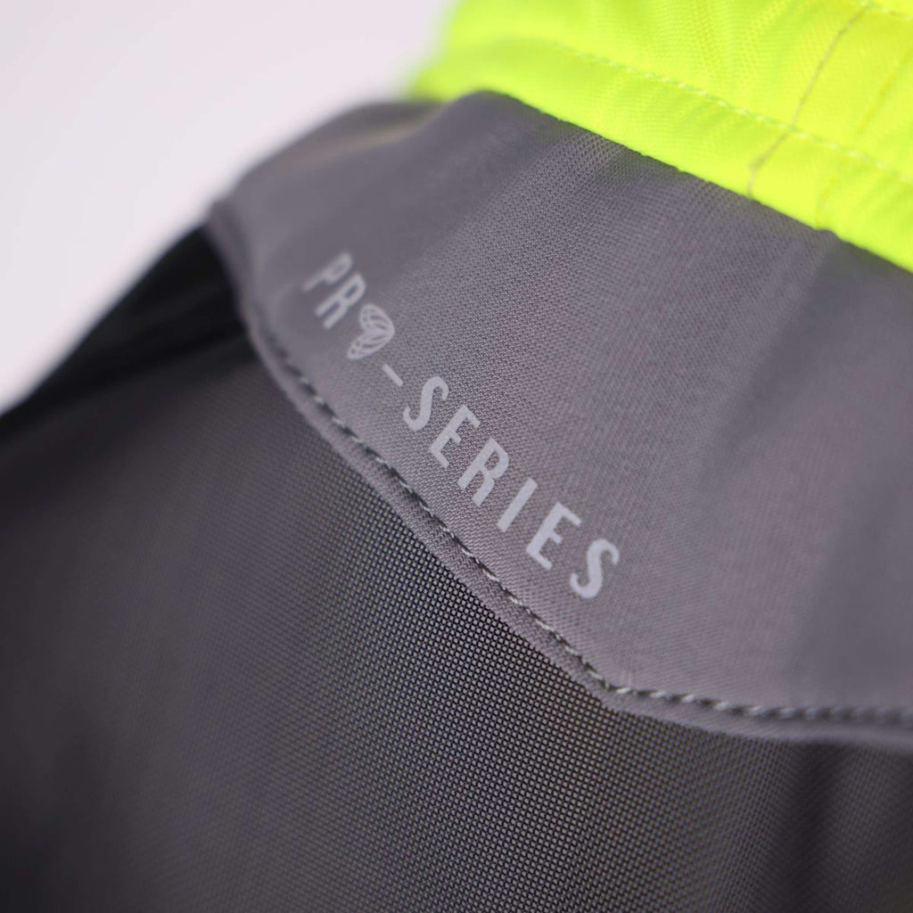 FlyGuard by Shires Maschera per Mosche Pro Hi-Viz Fine Mesh con Orecchie Giallo fluo