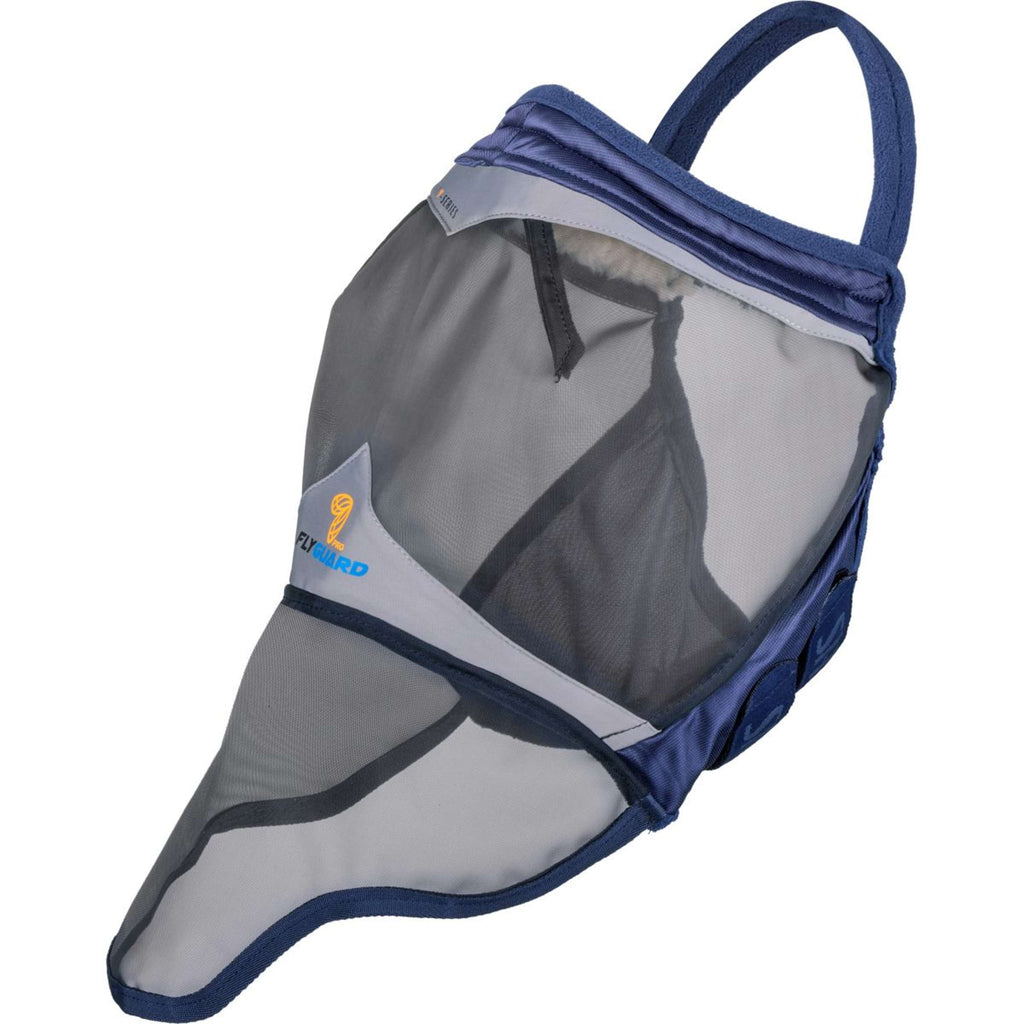FlyGuard by Shires Maschera per Mosche Pro Fine Mesh Senza orecchie con Naso Navy