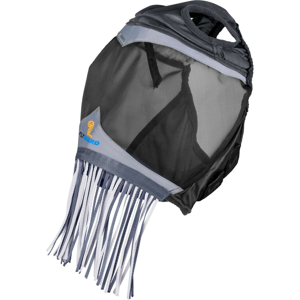 FlyGuard by Shires Maschera per Mosche Pro Fine Mesh con Foro per Orecchio & Frange Nasali Jet