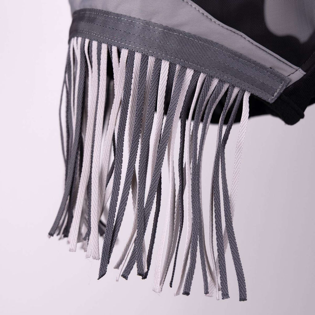 FlyGuard by Shires Maschera per Mosche Pro Fine Mesh con Foro per Orecchio & Frange Nasali Jet