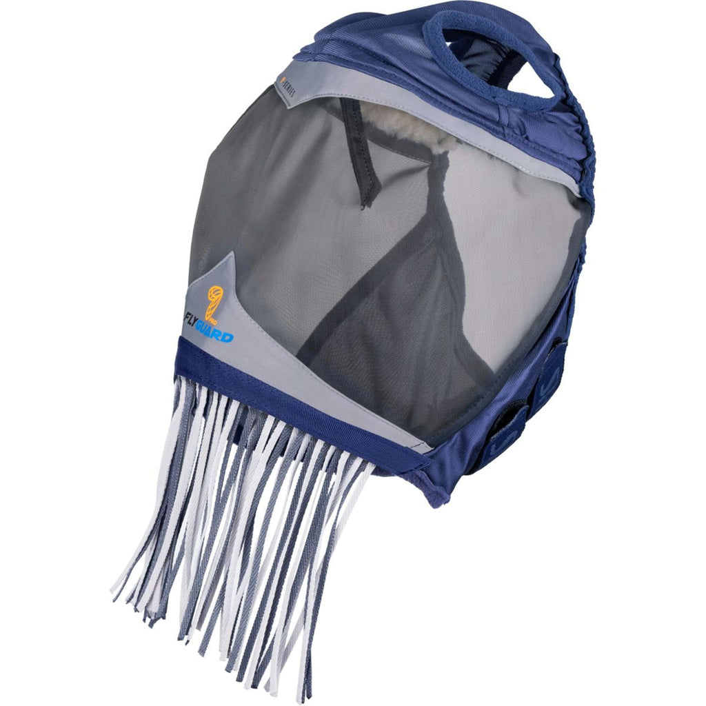 FlyGuard by Shires Maschera per Mosche Pro Fine Mesh con Foro per Orecchio & Frange Nasali Navy