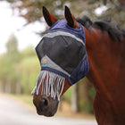FlyGuard by Shires Maschera per Mosche Pro Fine Mesh con Foro per Orecchio & Frange Nasali Navy