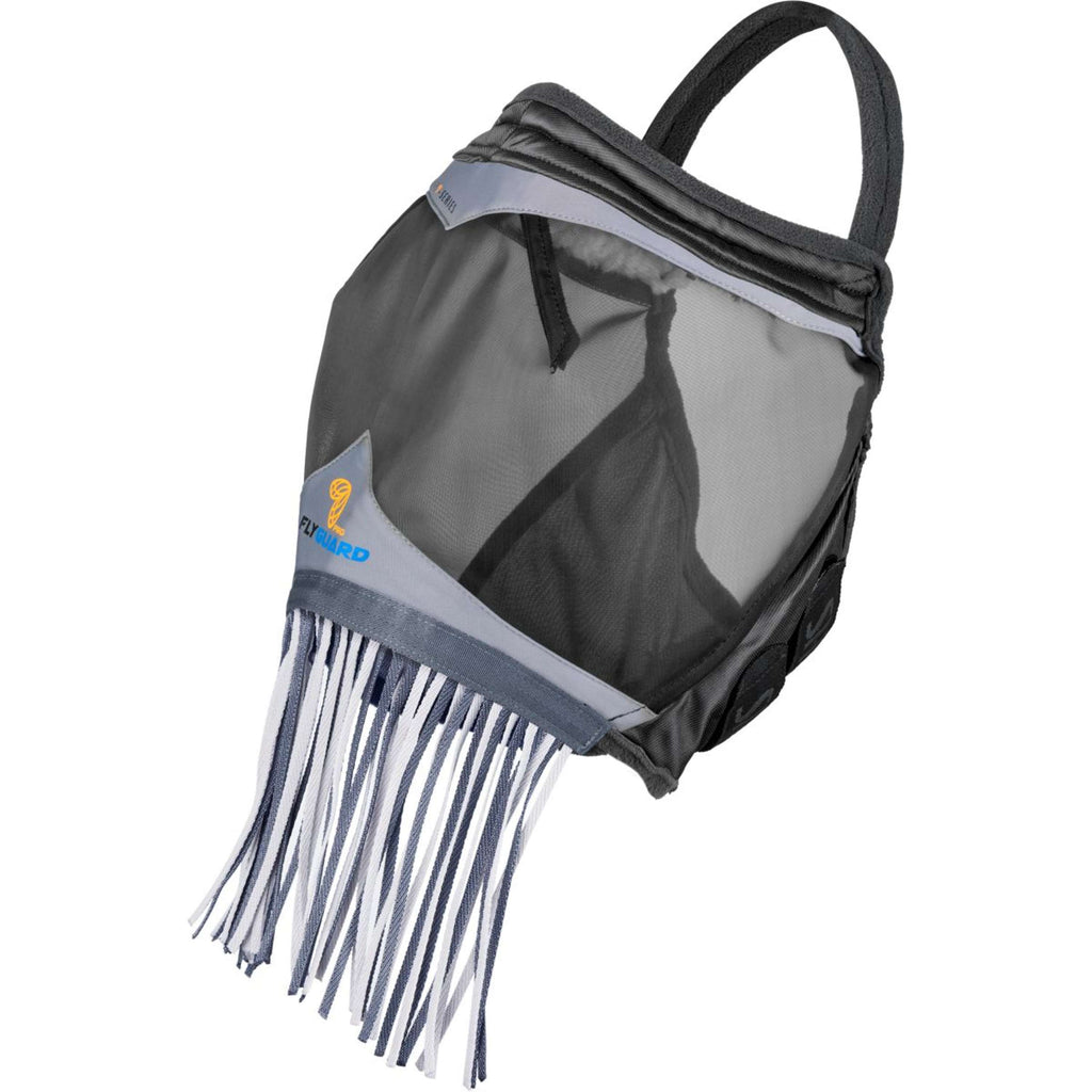 FlyGuard by Shires Maschera per Mosche Pro Fine Mesh Senza orecchie con Frange Jet