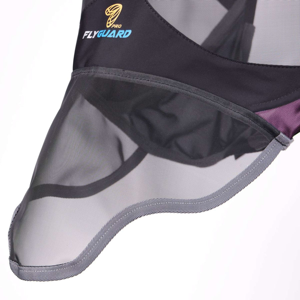 FlyGuard by Shires Maschera per Mosche Pro Deluxe con Orecchie e Naso Black Cherry