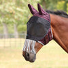FlyGuard by Shires Maschera per Mosche Pro Deluxe con Orecchie e Frange Black Cherry