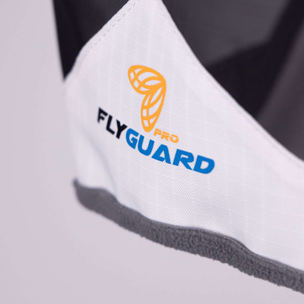 FlyGuard by Shires Maschera per Mosche Pro Sun Shade con Orecchie Bianco